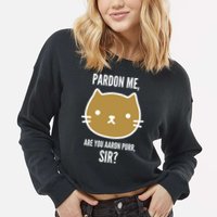 Pardon Me Are You Aaron Purr, Sir? Cropped Pullover Crew