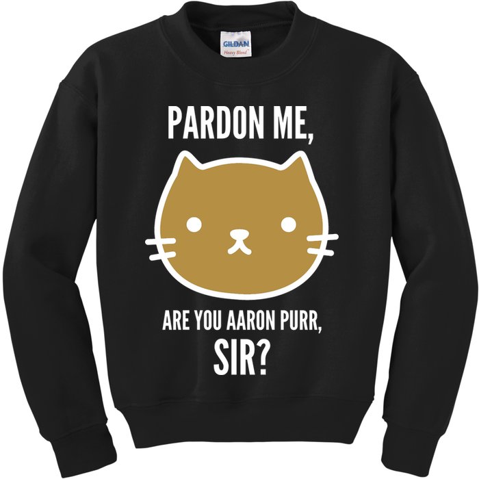 Pardon Me Are You Aaron Purr, Sir? Kids Sweatshirt