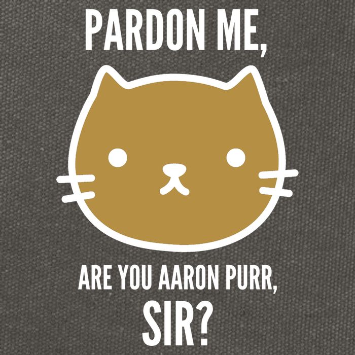 Pardon Me Are You Aaron Purr, Sir? Cotton Canvas Backpack