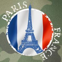 Paris France Peace Eiffel Tower Flag Legacy Tie Dye Trucker Hat