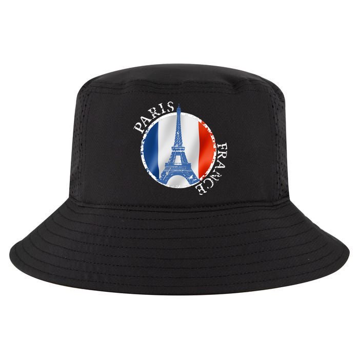 Paris France Peace Eiffel Tower Flag Cool Comfort Performance Bucket Hat