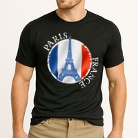 Paris France Peace Eiffel Tower Flag Cooling Performance Crew T-Shirt