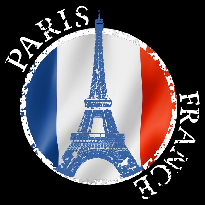 Paris France Peace Eiffel Tower Flag Apron