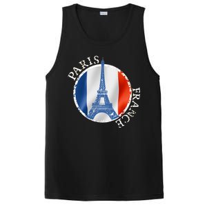 Paris France Peace Eiffel Tower Flag PosiCharge Competitor Tank