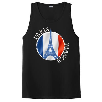 Paris France Peace Eiffel Tower Flag PosiCharge Competitor Tank