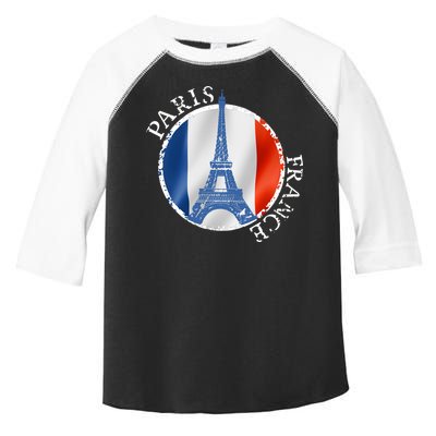 Paris France Peace Eiffel Tower Flag Toddler Fine Jersey T-Shirt