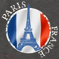 Paris France Peace Eiffel Tower Flag Vector Backpack