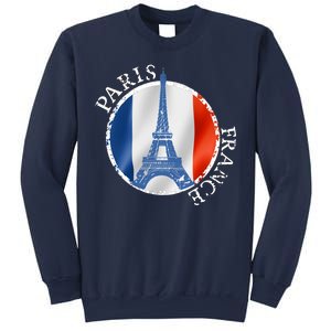 Paris France Peace Eiffel Tower Flag Sweatshirt