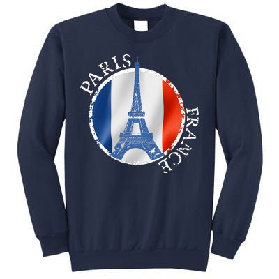 Paris France Peace Eiffel Tower Flag Sweatshirt