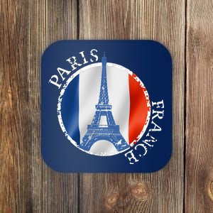 Paris France Peace Eiffel Tower Flag Coaster