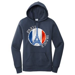 Paris France Peace Eiffel Tower Flag Women's Pullover Hoodie