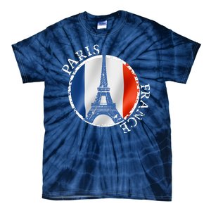 Paris France Peace Eiffel Tower Flag Tie-Dye T-Shirt