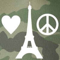 Paris Peace Sign Eiffel Tower Legacy Tie Dye Trucker Hat