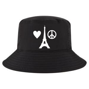 Paris Peace Sign Eiffel Tower Cool Comfort Performance Bucket Hat