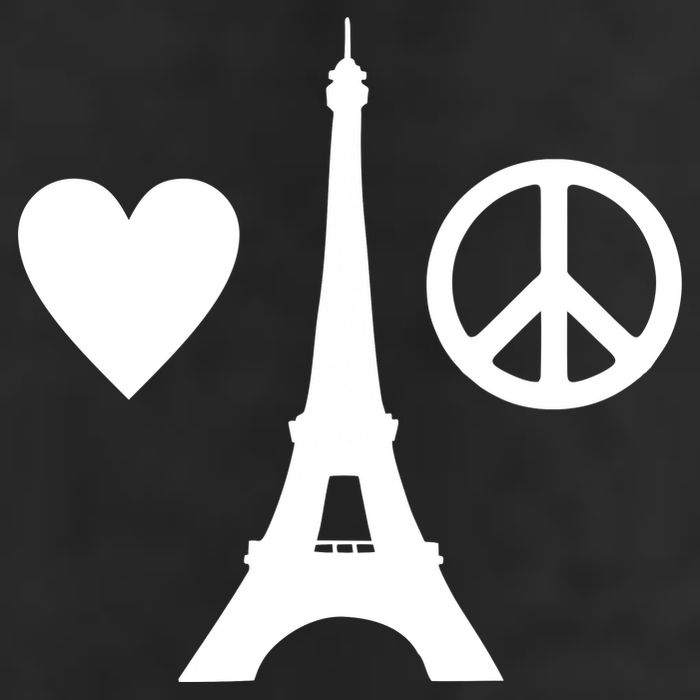Paris Peace Sign Eiffel Tower Cool Comfort Performance Bucket Hat