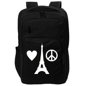 Paris Peace Sign Eiffel Tower Impact Tech Backpack