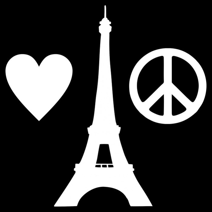 Paris Peace Sign Eiffel Tower 7-Panel Snapback Hat