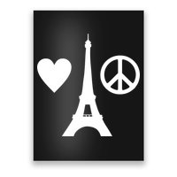 Paris Peace Sign Eiffel Tower Poster