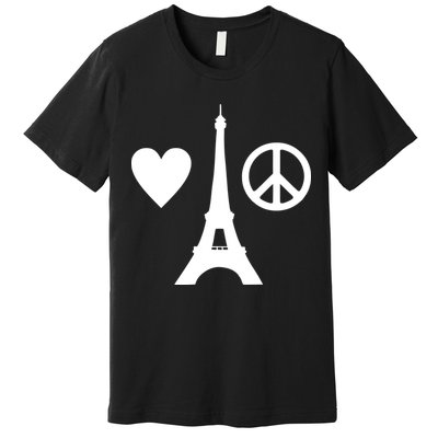 Paris Peace Sign Eiffel Tower Premium T-Shirt