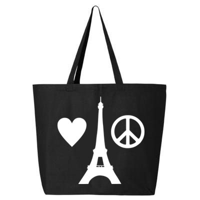 Paris Peace Sign Eiffel Tower 25L Jumbo Tote