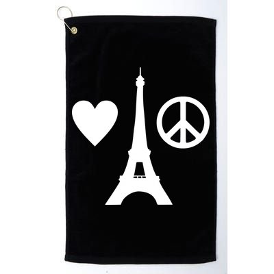 Paris Peace Sign Eiffel Tower Golf Towel