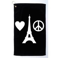 Paris Peace Sign Eiffel Tower Golf Towel