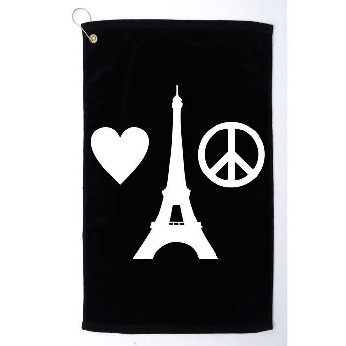 Paris Peace Sign Eiffel Tower Golf Towel