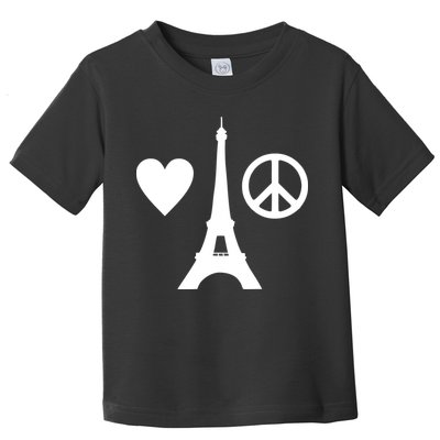 Paris Peace Sign Eiffel Tower Toddler T-Shirt