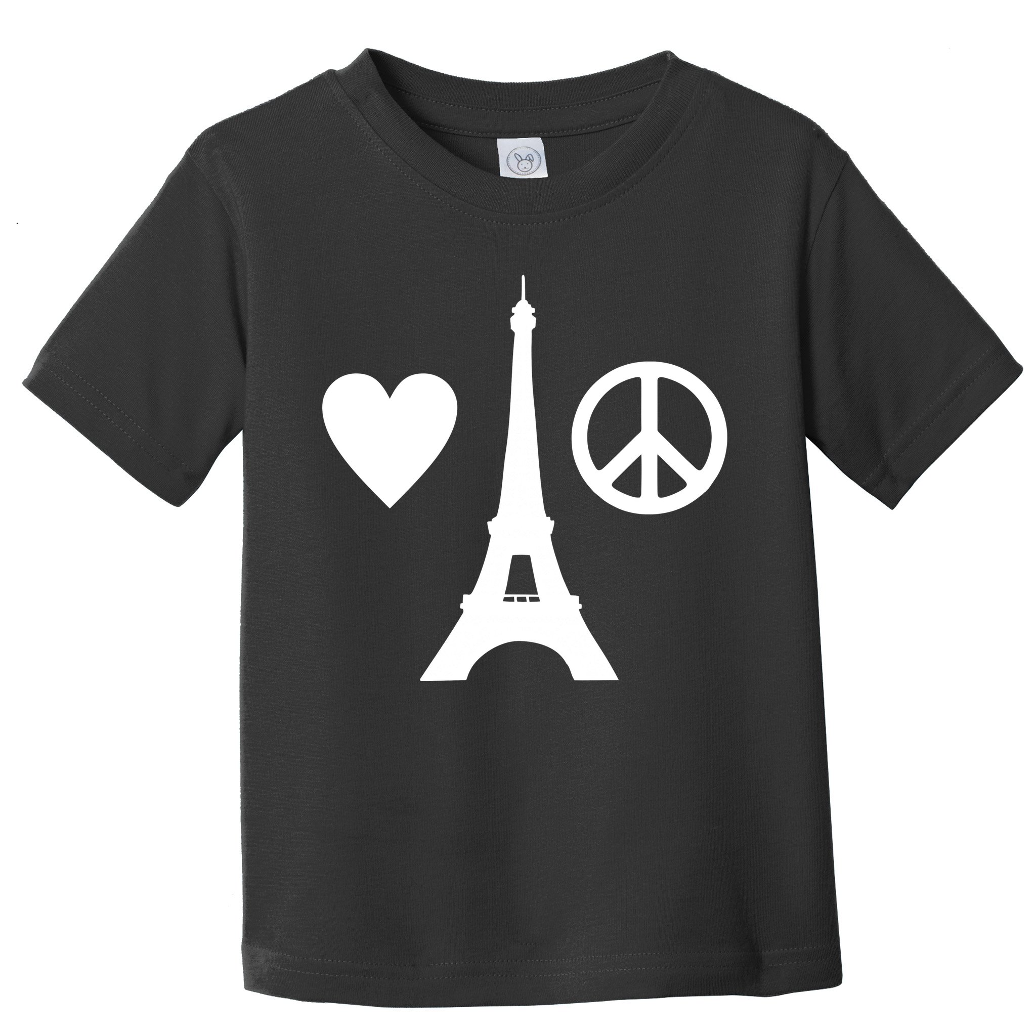 Paris Peace Sign Eiffel Tower Toddler T-Shirt