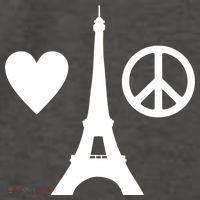 Paris Peace Sign Eiffel Tower Vector Backpack
