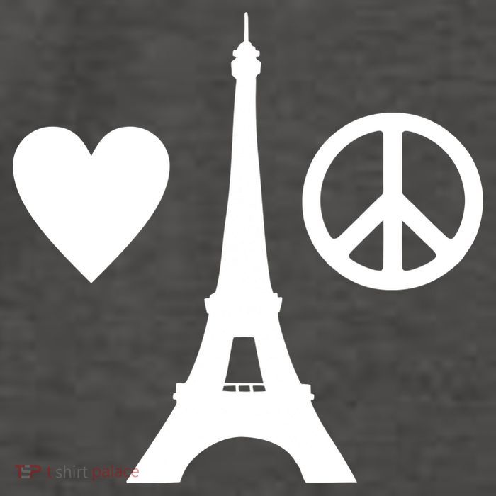 Paris Peace Sign Eiffel Tower Vector Backpack