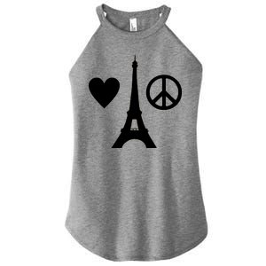 Paris Peace Sign Eiffel Tower Women’s Perfect Tri Rocker Tank