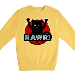 Parody Cat Rawr Logo Premium Crewneck Sweatshirt