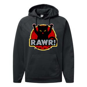 Parody Cat Rawr Logo Performance Fleece Hoodie