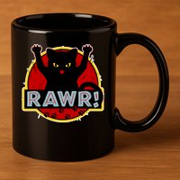 Parody Cat Rawr Logo 11oz C Handle Ceramic Mug