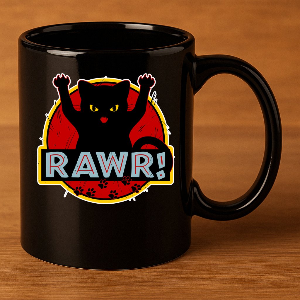 Parody Cat Rawr Logo 11oz C Handle Ceramic Mug