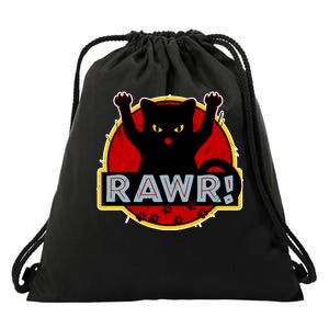 Parody Cat Rawr Logo Drawstring Bag