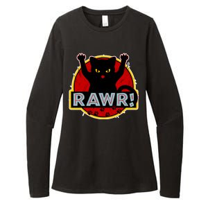 Parody Cat Rawr Logo Womens CVC Long Sleeve Shirt