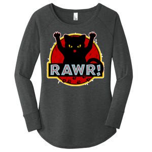 Parody Cat Rawr Logo Women's Perfect Tri Tunic Long Sleeve Shirt