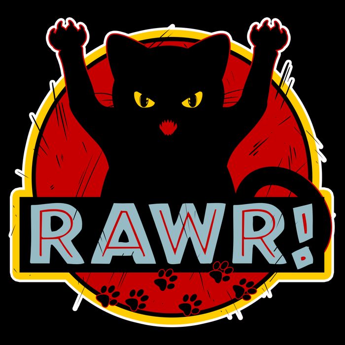 Parody Cat Rawr Logo Ladies Essential Flowy Tank