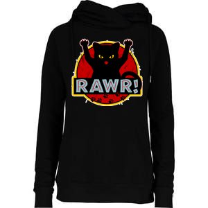 Parody Cat Rawr Logo Womens Funnel Neck Pullover Hood