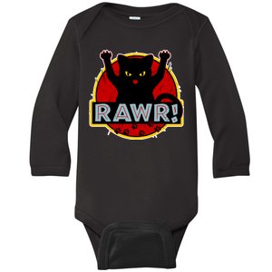 Parody Cat Rawr Logo Baby Long Sleeve Bodysuit