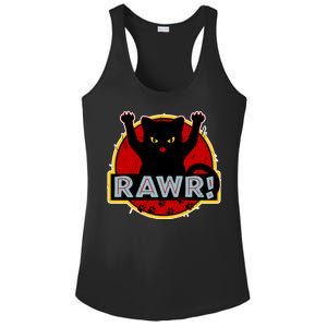 Parody Cat Rawr Logo Ladies PosiCharge Competitor Racerback Tank