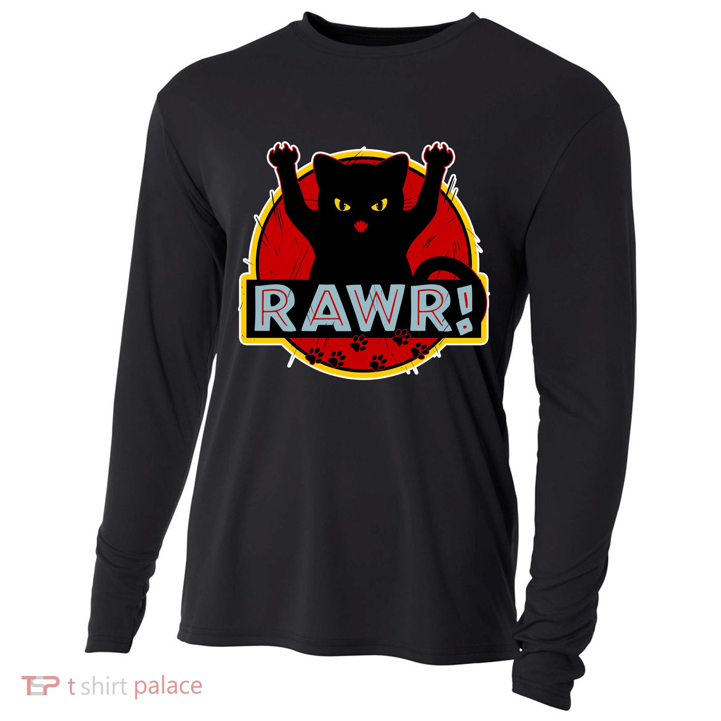 Parody Cat Rawr Logo Cooling Performance Long Sleeve Crew