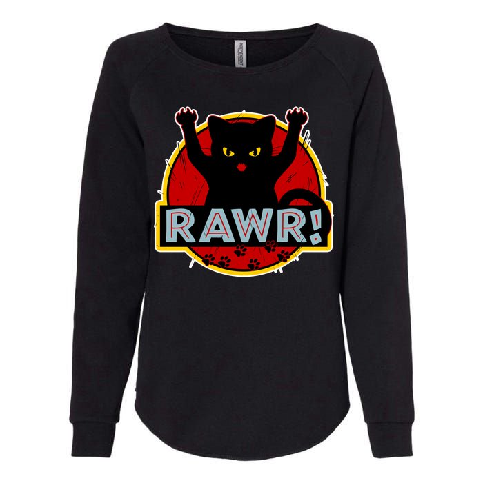 Parody Cat Rawr Logo Womens California Wash Sweatshirt