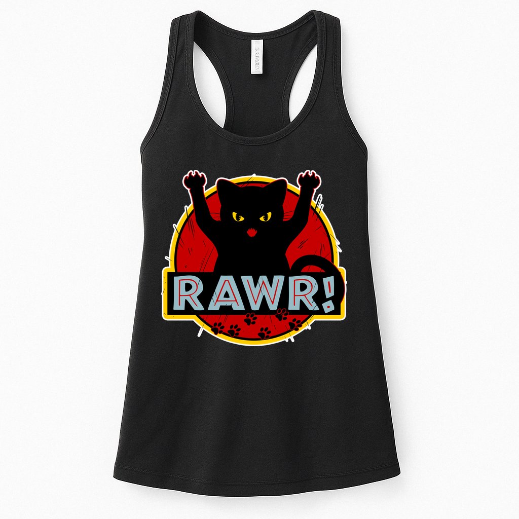 Parody Cat Rawr Logo Womens Tank Top