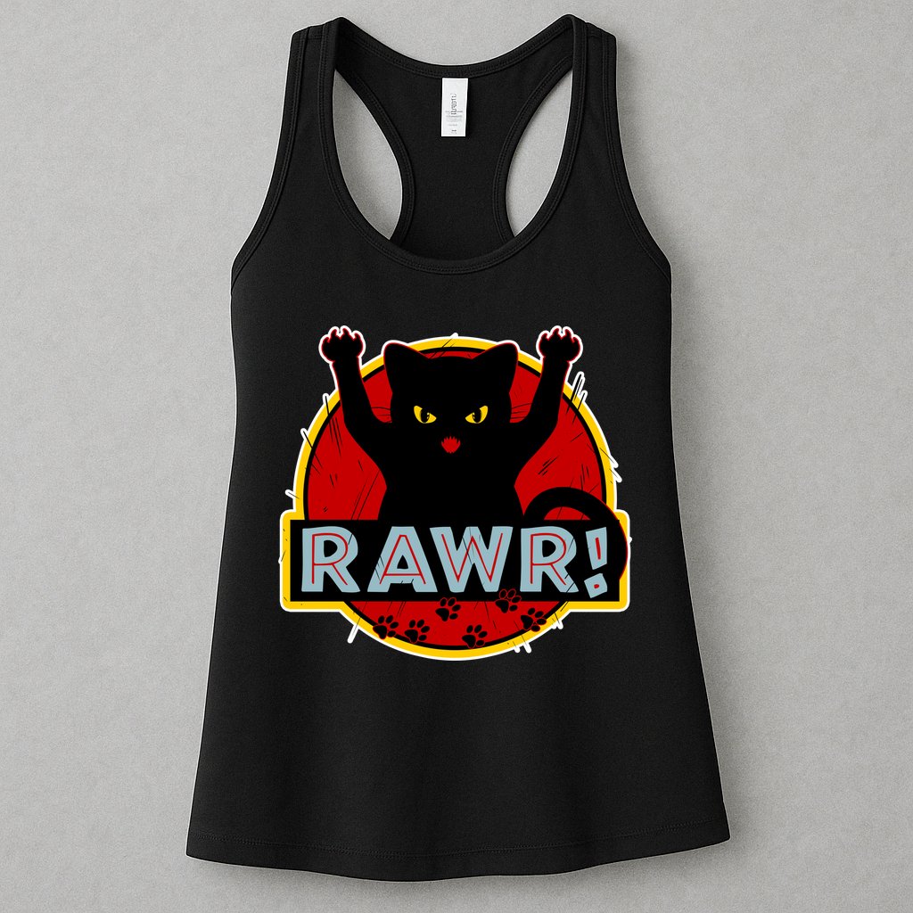 Parody Cat Rawr Logo Womens Tank Top