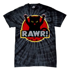 Parody Cat Rawr Logo Tie-Dye T-Shirt