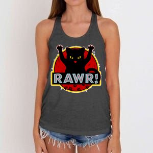 Parody Cat Rawr Logo Women's Knotted Racerback Tank