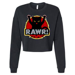 Parody Cat Rawr Logo Cropped Pullover Crew